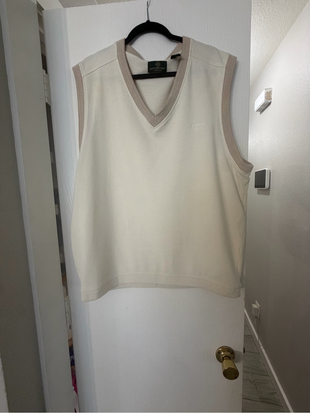 Vintage Dockers Cream Vest with Tan Trim